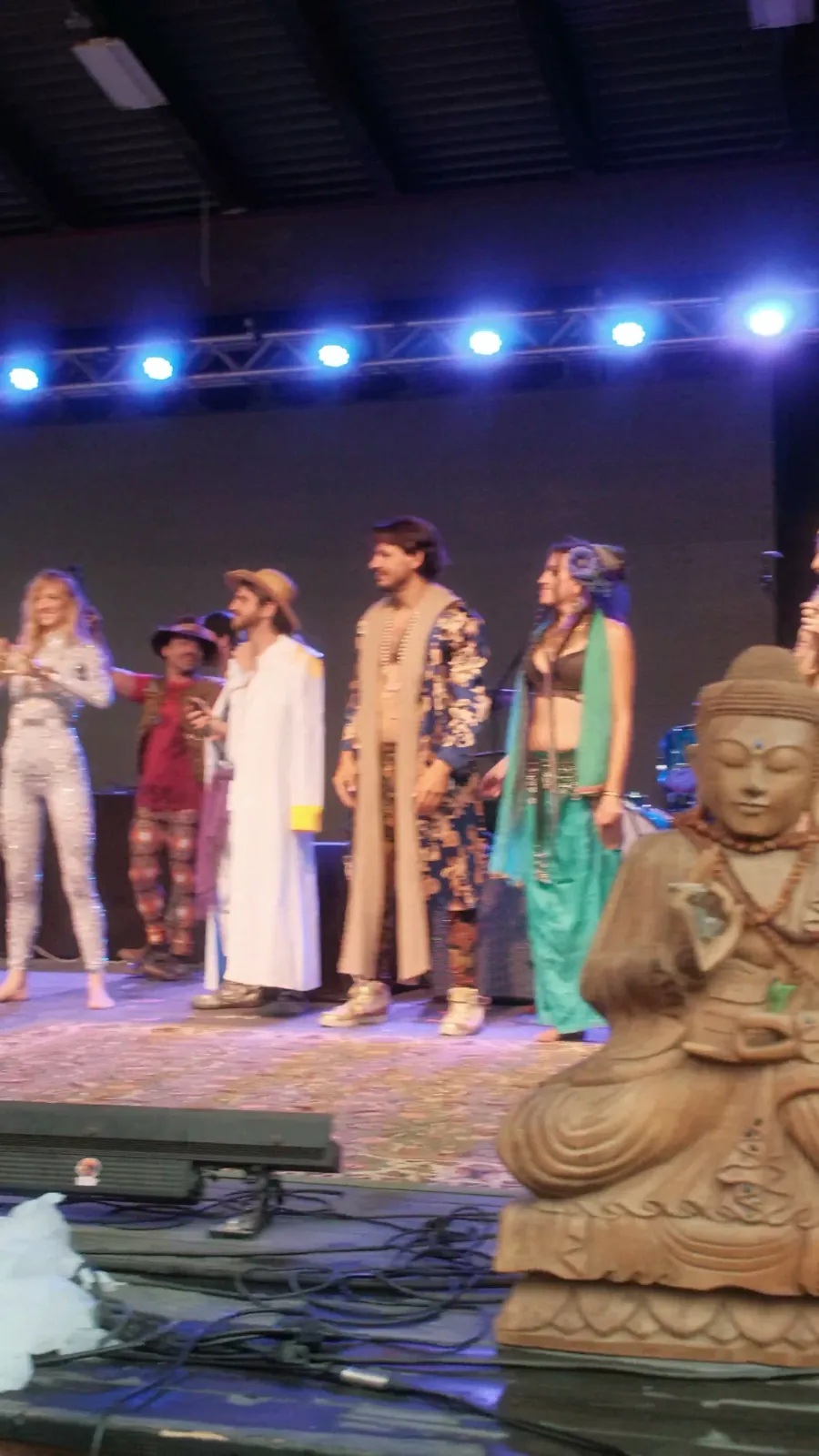 The Great Medicine Show cast takes a bow on a festival stage